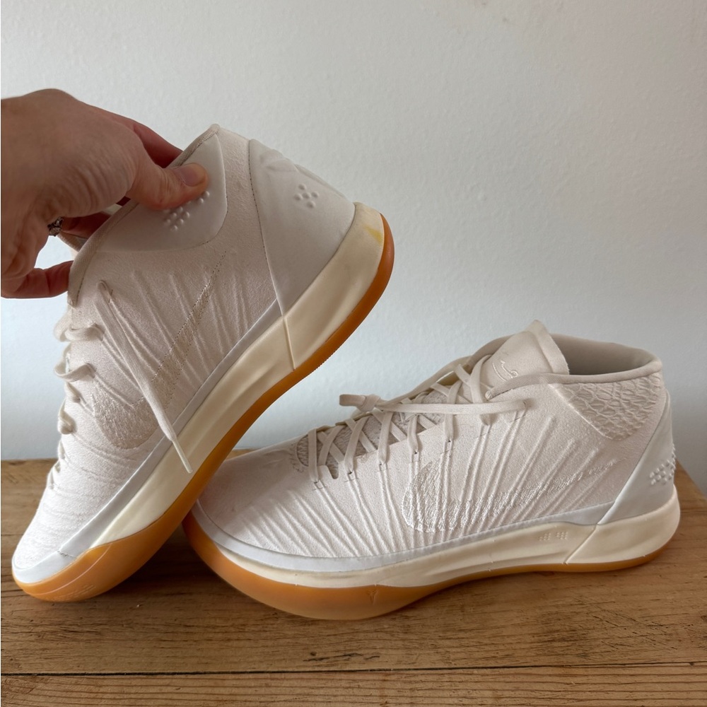 Nike Kobe A.D. Mid in the "Baseline" (White/Gum) colorway